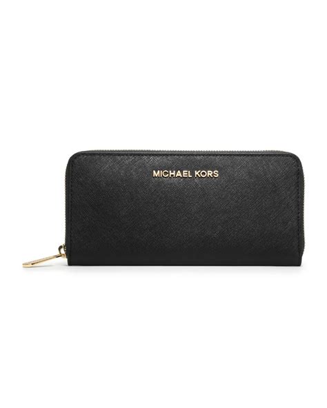 michael michael kors jet set color-block saffiano leather continental wallet|michael kors saffiano wallet.